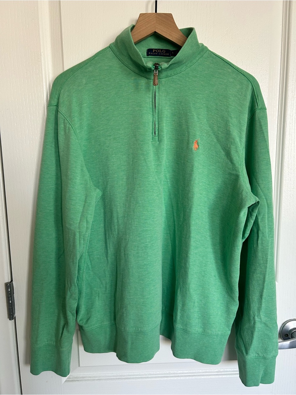 Polo by Ralph Lauren Green Half-Zip Pullover Sweater